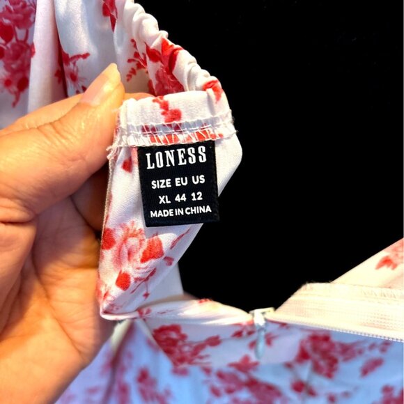 Floral Romantic Feminine Prairie Cottage Maxi Dress XL By Loness Festival Fairy - Picture 7 of 13